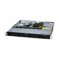 Serverplattform Supermicro 1U 511R-M SYS-511R-M Intel x 1 DDR5 x 4 6 x 3.5" SATA/SAS/NVME PSU 1+0