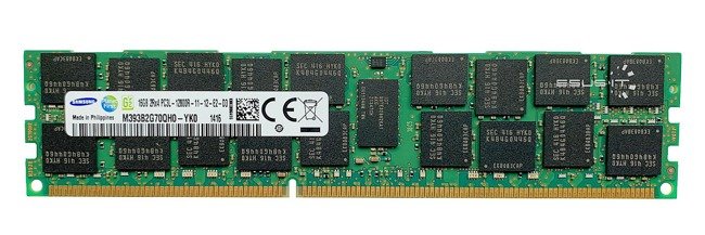 Arbeitspeicher 1x 16GB Samsung ECC REGISTERED DDR3 2Rx4 1600MHz PC3-12800 RDIMM | M393B2G70QH0-YK0