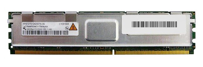 Arbeitspeicher 1x 4GB QIMONDA ECC FULLY BUFFERED DDR2 667MHz PC2-5300 FBDIMM | HYS72T512420EFA-3S-C | HYS72T512420EFD-3S-C