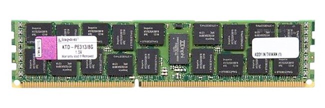 Arbeitspeicher 1x 8GB Kingston ECC REGISTERED DDR3  1333MHz PC3-10600 RDIMM | KTD-PE313/8G