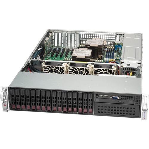 Serverplattform Supermicro 2U 221P-C9RT SYS-221P-C9RT Intel x 2 DDR5 x 16 16 x 2.5" SATA/SAS/NVME PSU 1+1