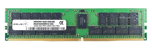 Arbeitspeicher 1x 32GB ESUS IT ECC REGISTERED DDR4 2Rx4 2666MHZ PC4-21300 RDIMM | ESUD42666RD4/32G