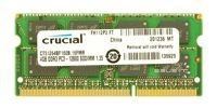 Arbeitspeicher 1x 4GB Crucial SO-DIMM DDR3 1600MHz PC3-12800 | CT51264BF160B