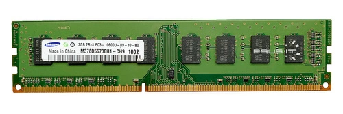 Arbeitspeicher 1x 2GB Samsung NON-ECC UNBUFFERED DDR3 1333MHz PC3-10600 UDIMM | M378B5673EH1-CH9